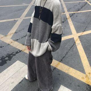 Colour Block Panel Sweater