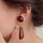 Acrylic Drop Earring 1 Pair - Coffee - One Size