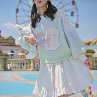 Cartoon Tie-dye Print Sweater