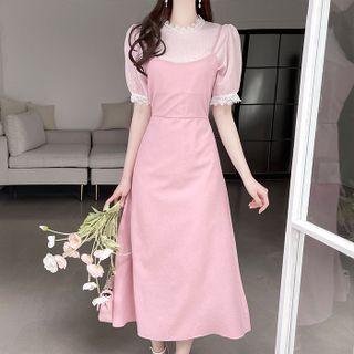 Tie-waist Maxi Overall Dress