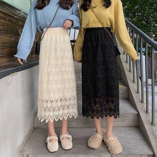 High-waist Lace Skirt