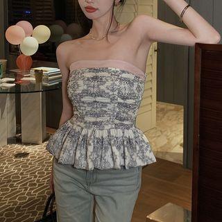 Print Flowy Tube Top