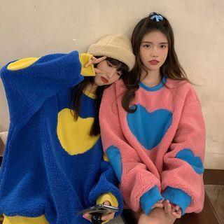 Heart Patch Fleece Sweatshirt