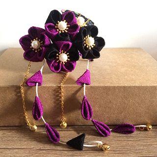 Flower Dangling Hair Clip / Hair Comb
