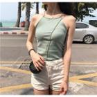 Spaghetti-strap Open Back Top
