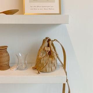 Textured Bucket Bag With Strap
