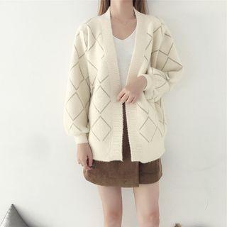 Open-front Diamond Cardigan