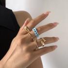 Set: Chain / Dolphin / Alloy Ring 2291 - Gold - One Size
