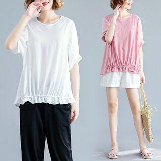 Plain Round-neck T Shirt