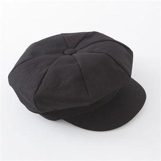 Fabric Newsboy Cap Black - One Size