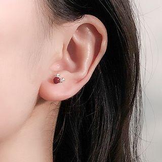 Deer Horn Bead Stud Earring