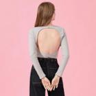 Eco-friendly Long-sleeve Lace-up Top