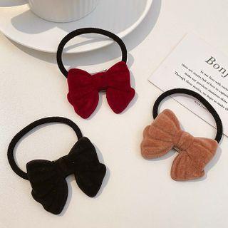 Flocking Bow Hair Tie / Set