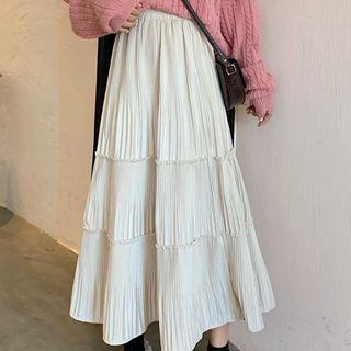 Semi-body Accordion Pleat Midi Skirt