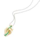 18k Yellow Gold Pendant With Diamonds And Emeralds