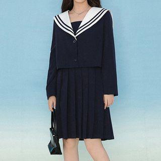 Sailor Collar Top / Sleeveless Dress