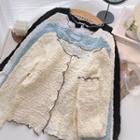 Long-sleeve Ruffle-trim Frilled Top