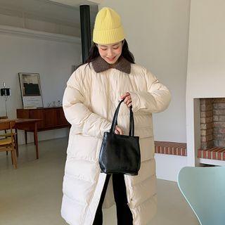 Dumble-collar Long Puffer Coat