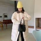Dumble-collar Long Puffer Coat