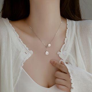 925 Sterling Silver Smile Necklace Silver - One Size