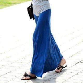 Plain Drawstring Midi Skirt