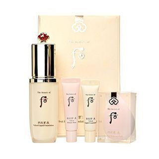 The History Of Whoo - Gongjinhyang Mi Velvet Liquid Foundation Special Set 4 Pcs