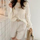 Cable-knit Summer Sweater Ivory - One Size