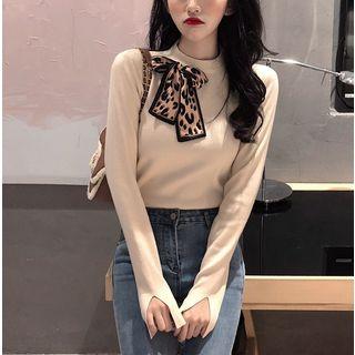 Tie-accent Knit Top