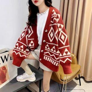 Geometric Cardigan Jacket