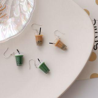 925 Sterling Silver Bubble Tea Drop Earring