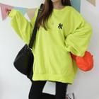 Round-neck Embroidered Loose-fit Pullover