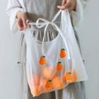 Embroidered Fruit Shopper Bag