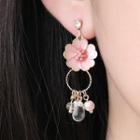 Sakura Faux Pearl Alloy Fringed Earring