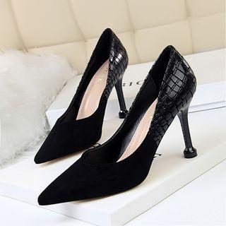 Faux Suede High Heel Stilettos