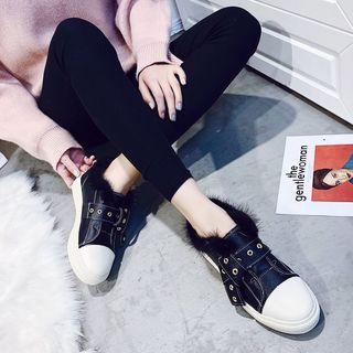 Furry Trim Sneakers