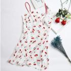 Cherry Print Chiffon Dress