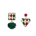 Argyle Acrylic Dangle Earring (various Designs)