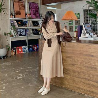 Collared Flared Long Dress