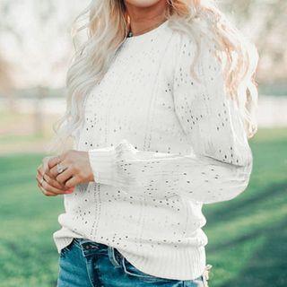 Eyelet Knit Sweater