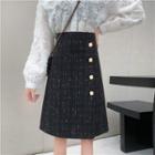 Asymmetrical Plaid A-line Skirt