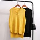 V-neck Dip Back Knit Vest