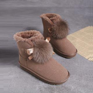 Bobble Faux Fur Snow Boots
