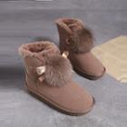 Bobble Faux Fur Snow Boots
