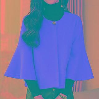 3/4-sleeve Button-up Jacket