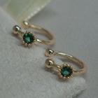 Gemstone Ear Cuff 1 Pair - Gold & Blue - One Size