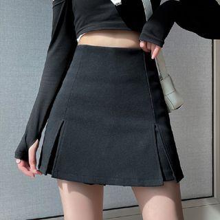 Slit Mini A-line Dress