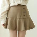 Ruffled Mini Yoke Skirt