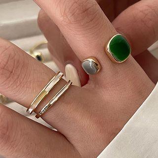 Glaze Shell Alloy Open Ring (various Designs)