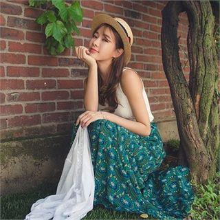 Patterned Long Skirt