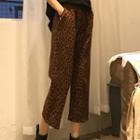 Leopard Print Cropped Pants